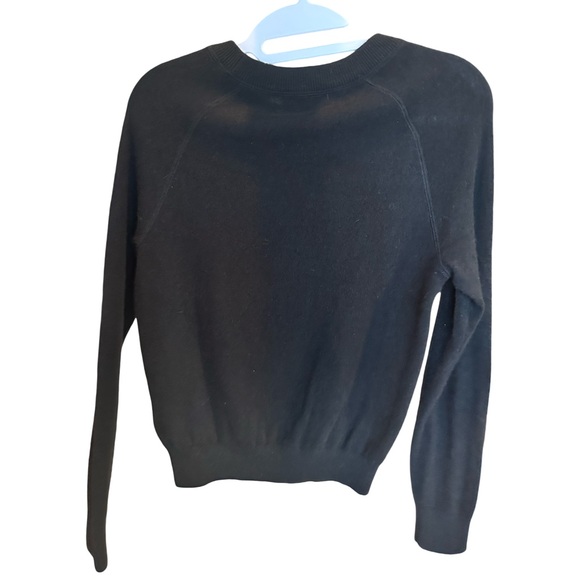 Quince Mongolian Cashmere Shrunken Sweatshirt Black Size XS - Picture 7 of 10